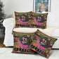 African Women Ethnic Motifs Pillow Cover
