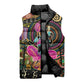 African Women Ethnic Motifs Sleeveless Puffer Jacket