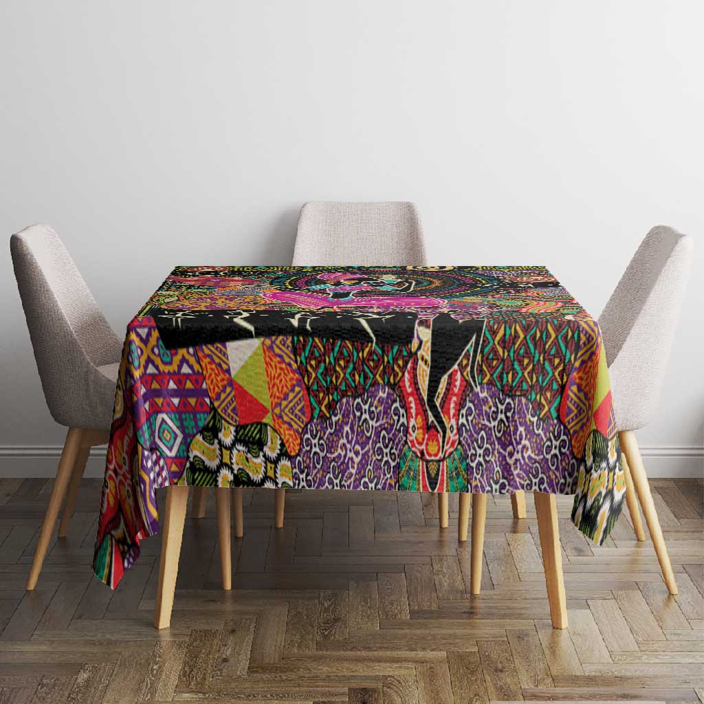 African Women Ethnic Motifs Tablecloth
