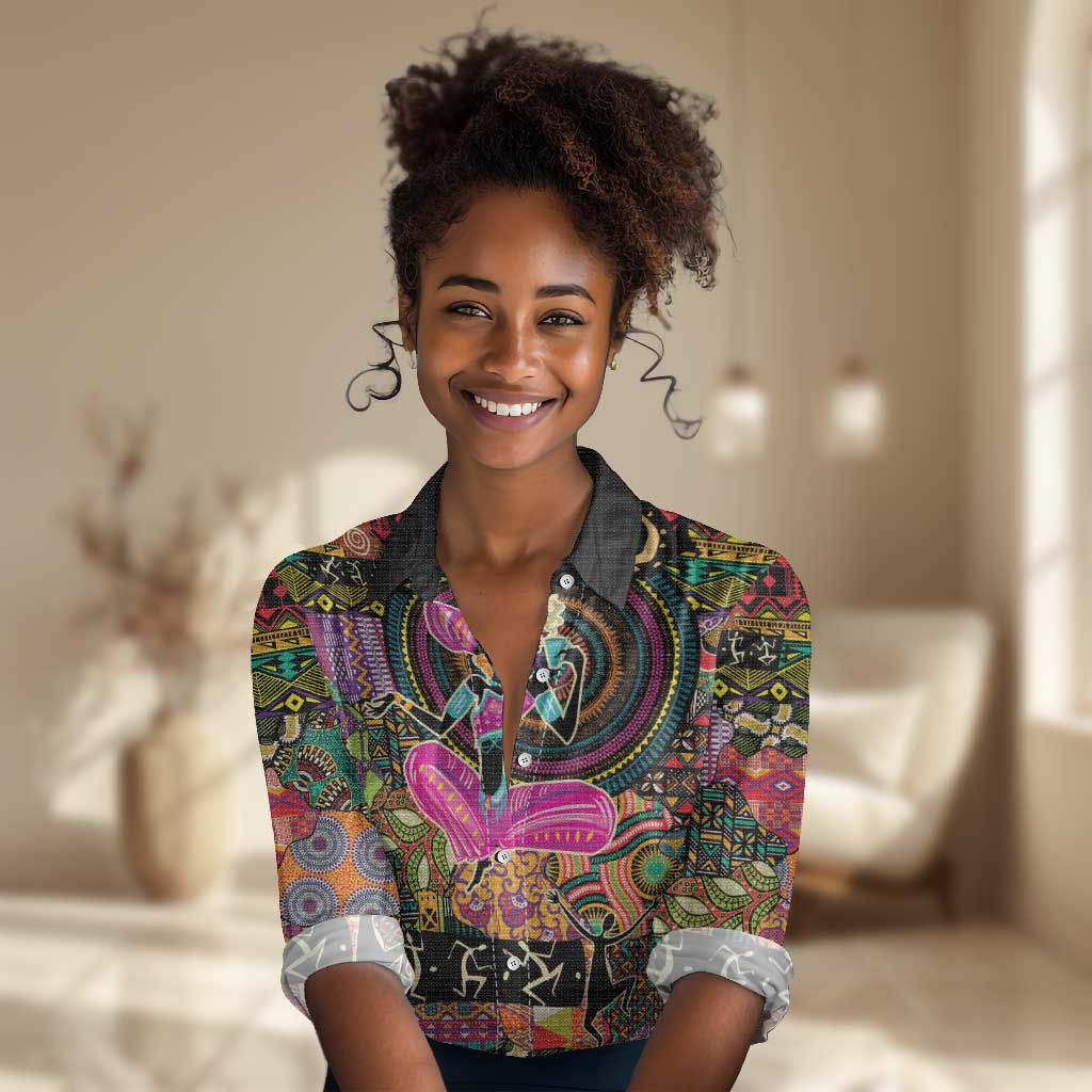 African Women Ethnic Motifs Women Casual Shirt LT9