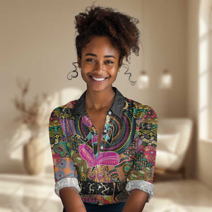African Women Ethnic Motifs Women Casual Shirt LT9