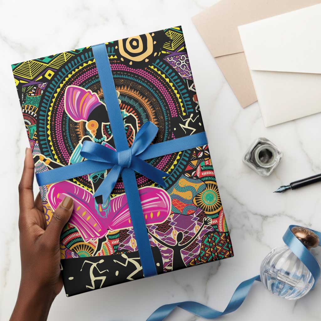 African Women Ethnic Motifs Wrapping Paper - African Pride