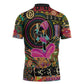 African Women Ethnic Motifs Zipper Polo Shirt