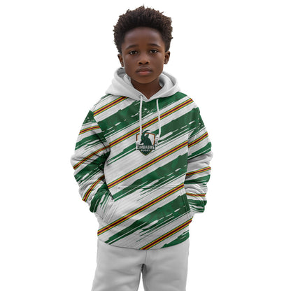 2026 Rugby Nations Series Custom Zimbabwe Kid Hoodie Great Sables Zimbabwe