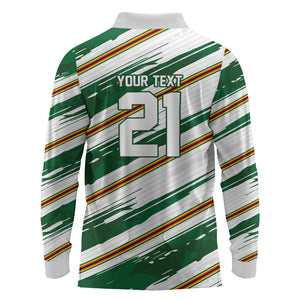 2026 Rugby Nations Series Custom Zimbabwe Long Sleeve Polo Shirt Great Sables Zimbabwe