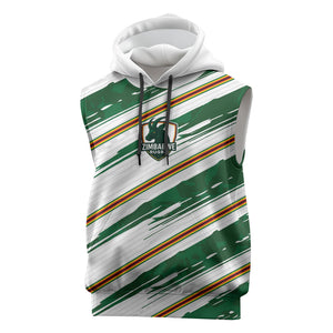 2026 Rugby Nations Series Custom Zimbabwe Sleeveless Hoodie Great Sables Zimbabwe