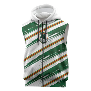2026 Rugby Nations Series Custom Zimbabwe Sleeveless Zip Hoodie Great Sables Zimbabwe