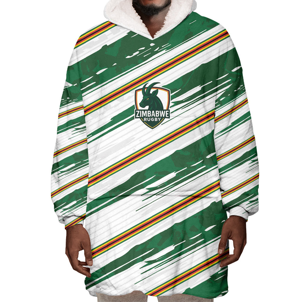 2026 Rugby Nations Series Custom Zimbabwe Wearable Blanket Hoodie Great Sables Zimbabwe