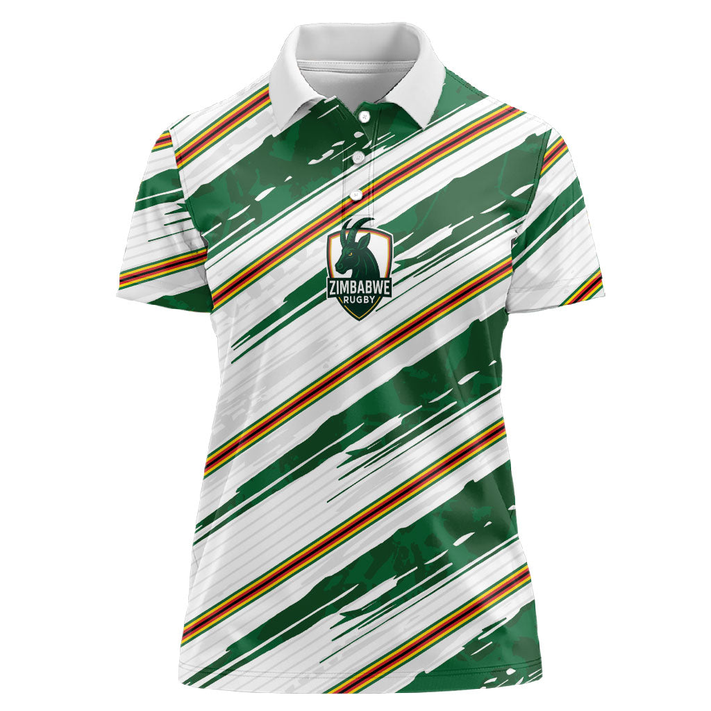 2026 Rugby Nations Series Custom Zimbabwe Women Polo Shirt Great Sables Zimbabwe