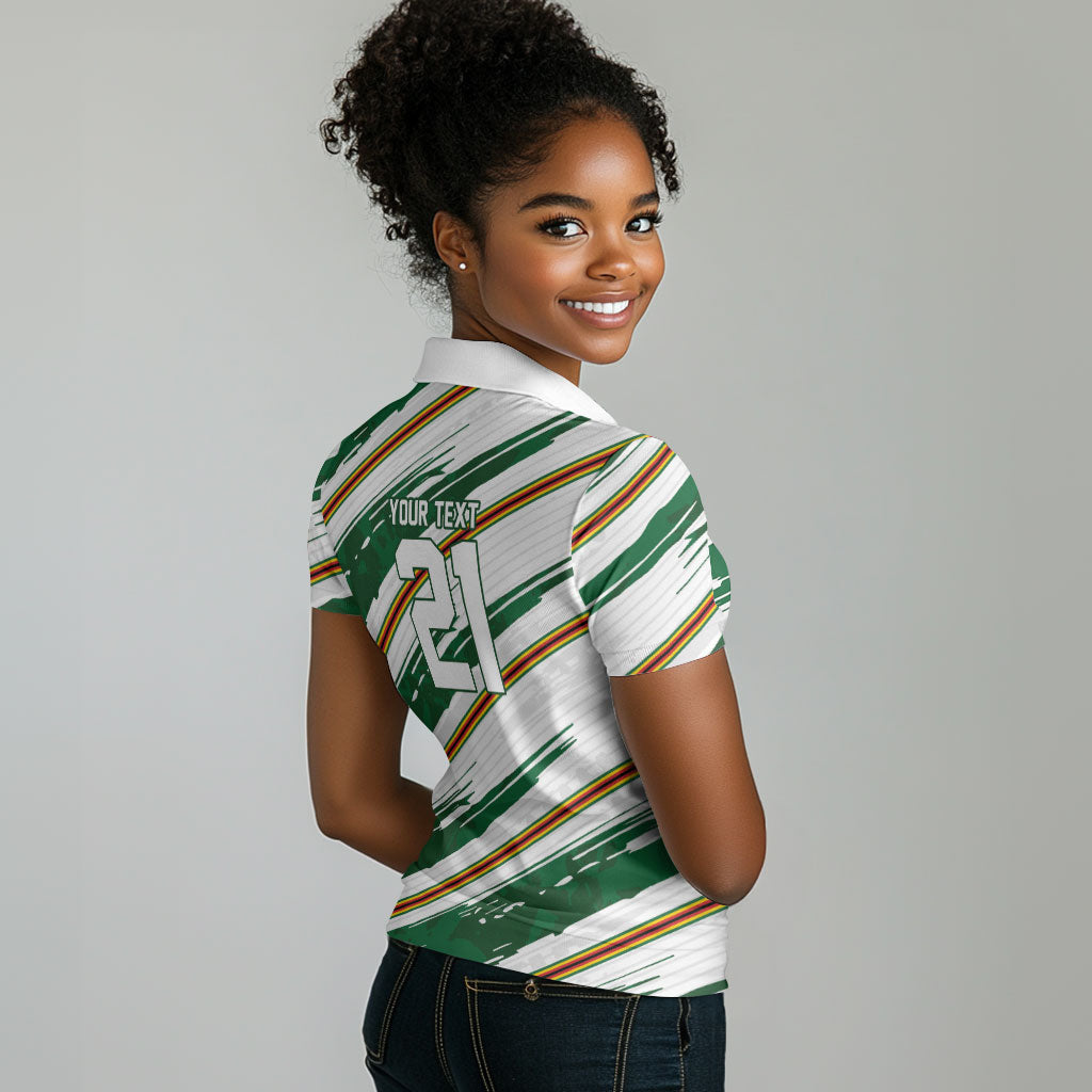 2026 Rugby Nations Series Custom Zimbabwe Women Polo Shirt Great Sables Zimbabwe
