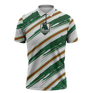 2026 Rugby Nations Series Custom Zimbabwe Zipper Polo Shirt Great Sables Zimbabwe