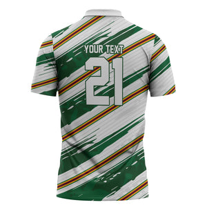 2026 Rugby Nations Series Custom Zimbabwe Zipper Polo Shirt Great Sables Zimbabwe