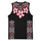 Afro Adenium Multiflorum Flowers Basketball Jersey Mix Native Tribal Pattern - African Pride