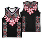 Afro Adenium Multiflorum Flowers Basketball Jersey Mix Native Tribal Pattern - African Pride