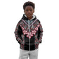 Afro Adenium Multiflorum Flowers Kid Hoodie Mix Native Tribal Pattern