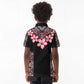 Afro Adenium Multiflorum Flowers Kid Polo Shirt Mix Native Tribal Pattern