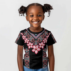 Afro Adenium Multiflorum Flowers Kid T shirt Mix Native Tribal Pattern
