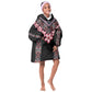 Afro Adenium Multiflorum Flowers KId Wearable Blanket Hoodie Mix Native Tribal Pattern