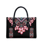 Africa Adenium Multiflorum Flowers Leather Bag Mix Native Tribal Pattern