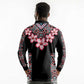Afro Adenium Multiflorum Flowers Long Sleeve Polo Shirt Mix Native Tribal Pattern