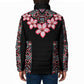 Africa Adenium Multiflorum Flowers Padded Jacket Mix Native Tribal Pattern