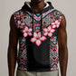 Afro Adenium Multiflorum Flowers Sleeveless Hoodie Mix Native Tribal Pattern - African Pride