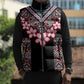 Africa Adenium Multiflorum Flowers Sleeveless Puffer Jacket Mix Native Tribal Pattern