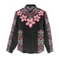 Afro Adenium Multiflorum Flowers Women Casual Shirt Mix Native Tribal Pattern LT9