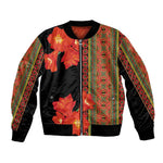 Afro Beauty Clivia Miniata Flowers Bomber Jacket