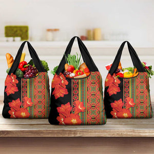 Afro Beauty Clivia Miniata Flowers Grocery Bag