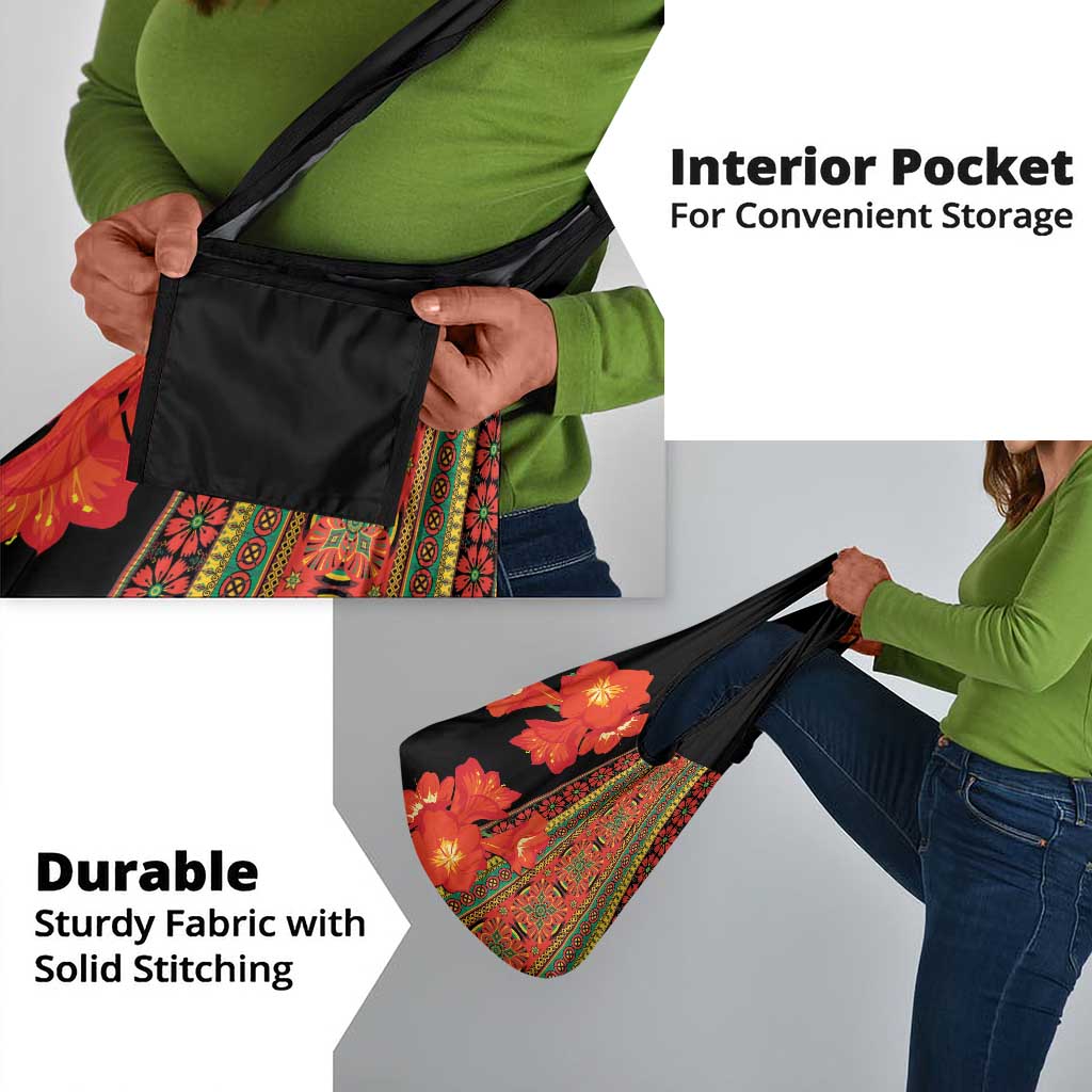 Afro Beauty Clivia Miniata Flowers Grocery Bag