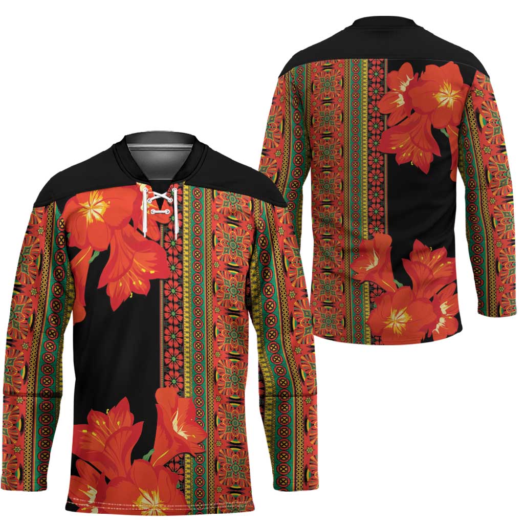 Africa Beauty Clivia Miniata Flowers Hockey Jersey