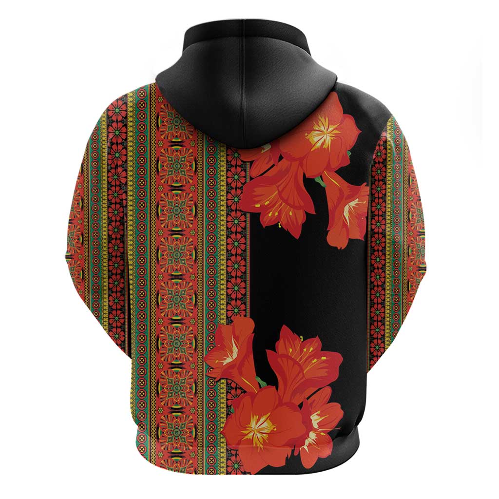 Afro Beauty Clivia Miniata Flowers Hoodie