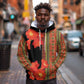 Afro Beauty Clivia Miniata Flowers Hoodie