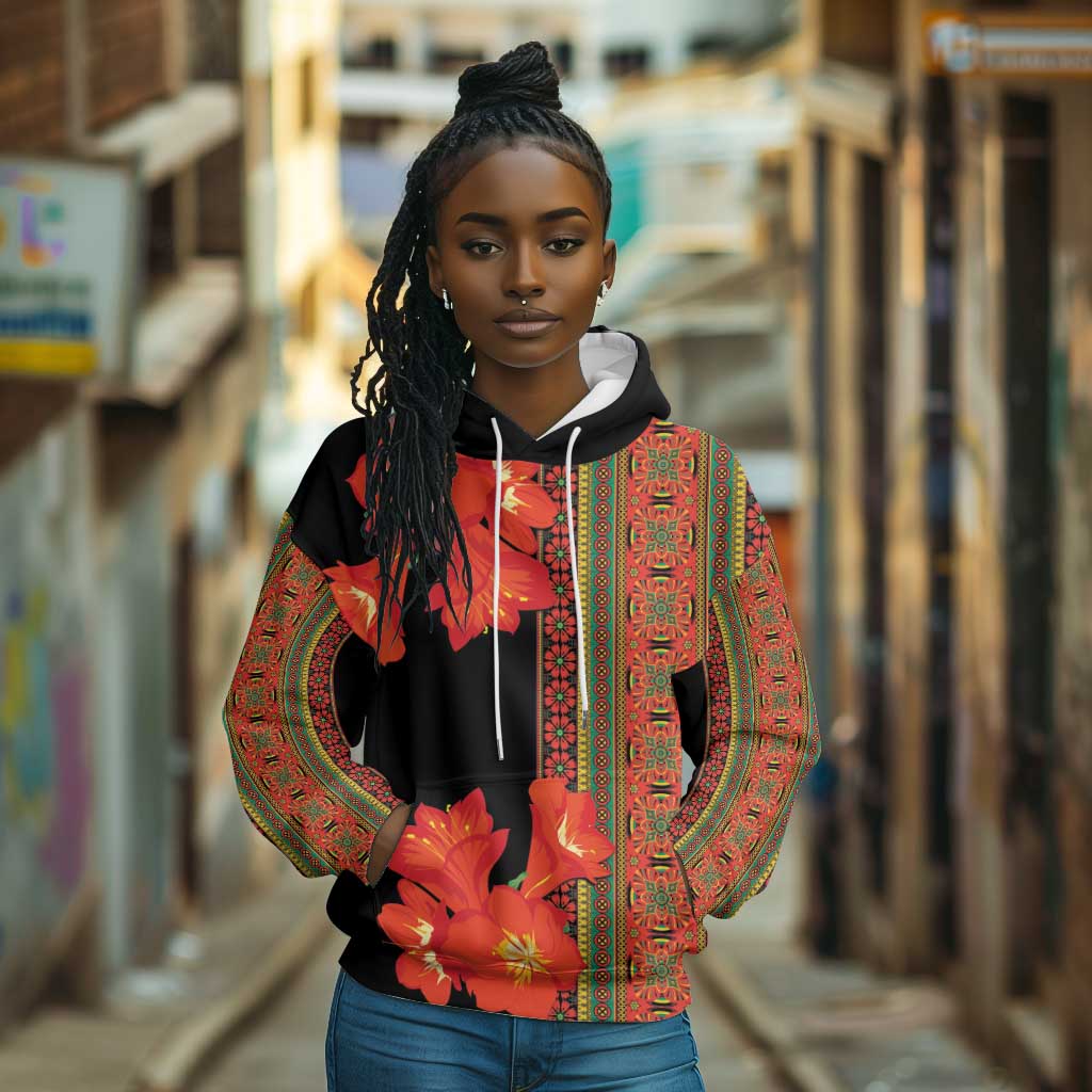Afro Beauty Clivia Miniata Flowers Hoodie