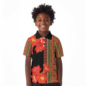 Afro Beauty Clivia Miniata Flowers Kid Polo Shirt