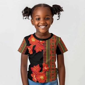 Afro Beauty Clivia Miniata Flowers Kid T shirt