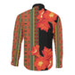 Afro Beauty Clivia Miniata Flowers Long Sleeve Button Shirt