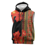 Afro Beauty Clivia Miniata Flowers Sleeveless Zip Hoodie - African Pride