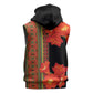 Afro Beauty Clivia Miniata Flowers Sleeveless Zip Hoodie - African Pride