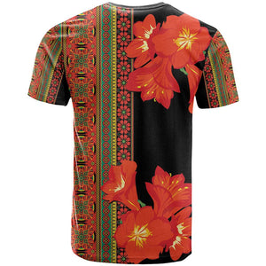 Afro Beauty Clivia Miniata Flowers T shirt