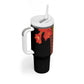 Afro Beauty Clivia Miniata Flowers Tumbler With Handle