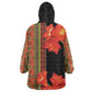 Afro Beauty Clivia Miniata Flowers Wearable Blanket Hoodie