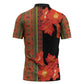 Africa Beauty Clivia Miniata Flowers Zipper Polo Shirt