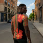 Africa Beauty Clivia Miniata Flowers Zipper Polo Shirt