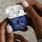 Africa Floral mix Maasai Shuka AirPods Case Blue Moitf