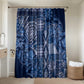 Africa Floral mix Maasai Shuka Bathroom Set Blue Moitf
