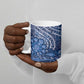 Africa Floral mix Maasai Shuka Ceramic Mug Blue Moitf