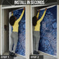 Africa Floral mix Maasai Shuka Door Cover Blue Moitf