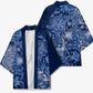 Africa Floral mix Maasai Shuka Kimono Blue Moitf